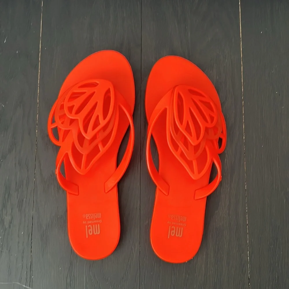 NWT Mini Melissa Harmonic flip flop new fly sandal size 3 - Picture 6 of 12